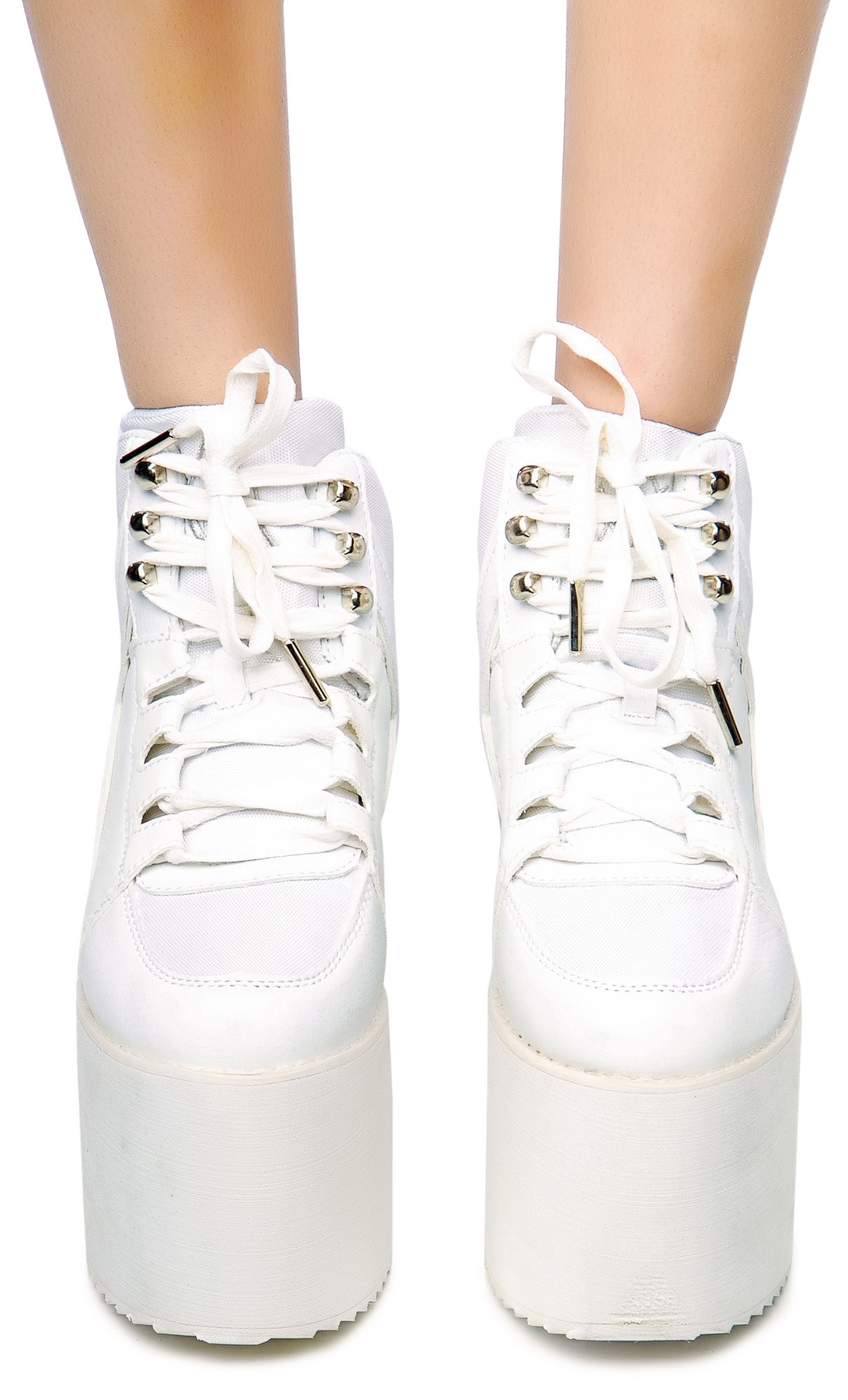 tall white platform sneakers